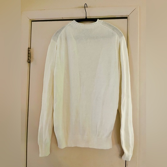 J. Crew Linen White Nautical Coastal Prep Nautical Martha’s Vineyard Sweater M - Picture 4 of 6